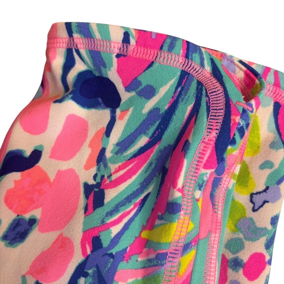 Lilly Pulitzer Luxletic Gumbo Limbo Capri Leggings Colorful Giraffe Print - Picture 2 of 11